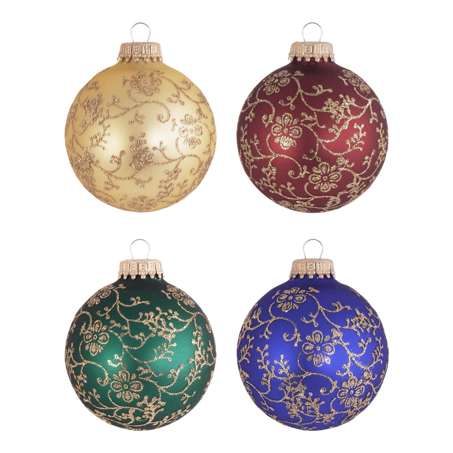 Weihnachtskugeln Goldranken Mehrfarbig 7cm