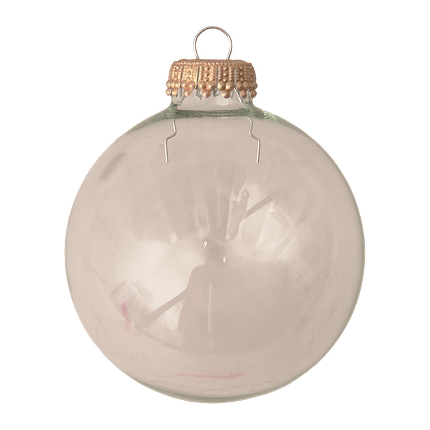 Weihnachtskugeln Uni-Design Gold Kr�nchen Transparent 7cm