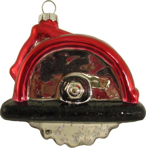 Kreissge 9cm, Glasornament, mundgeblasen und handekoriert
