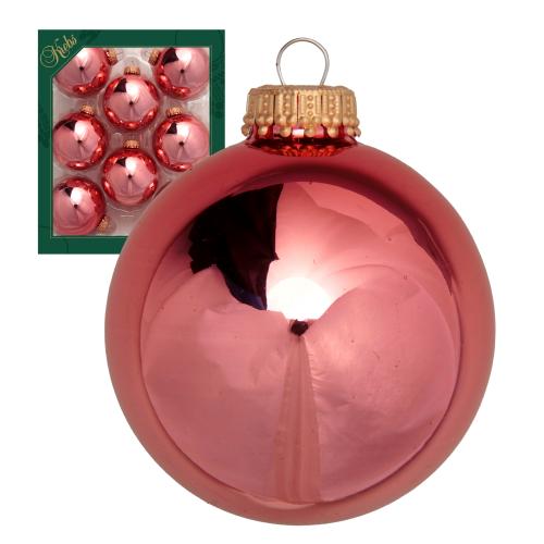 Weihnachtskugeln Uni-Design Selene Rosa 7cm