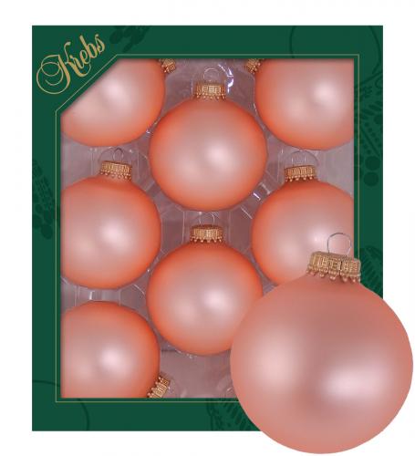 Weihnachtskugeln Uni-Design Matt Koralle Rosa 7cm