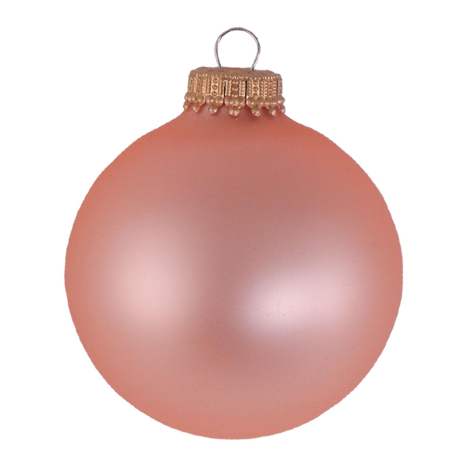 Weihnachtskugeln Uni-Design Matt Koralle Rosa 7cm