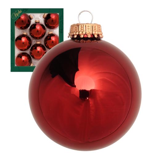 Weihnachtskugeln Uni-Design Samira rot 7cm
