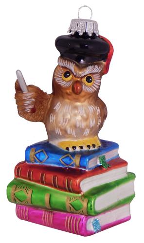 Baumschmuck Lehrer Eule Dr. Steger Mehrfarbig 10cm