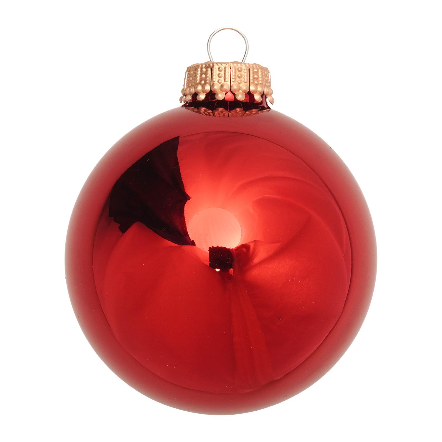 Weihnachtskugeln Uni-Design Glanz Weihnacht Rot 7cm