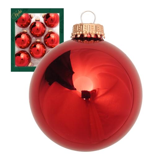 Weihnachtskugeln Uni-Design Scarlet rot 7cm
