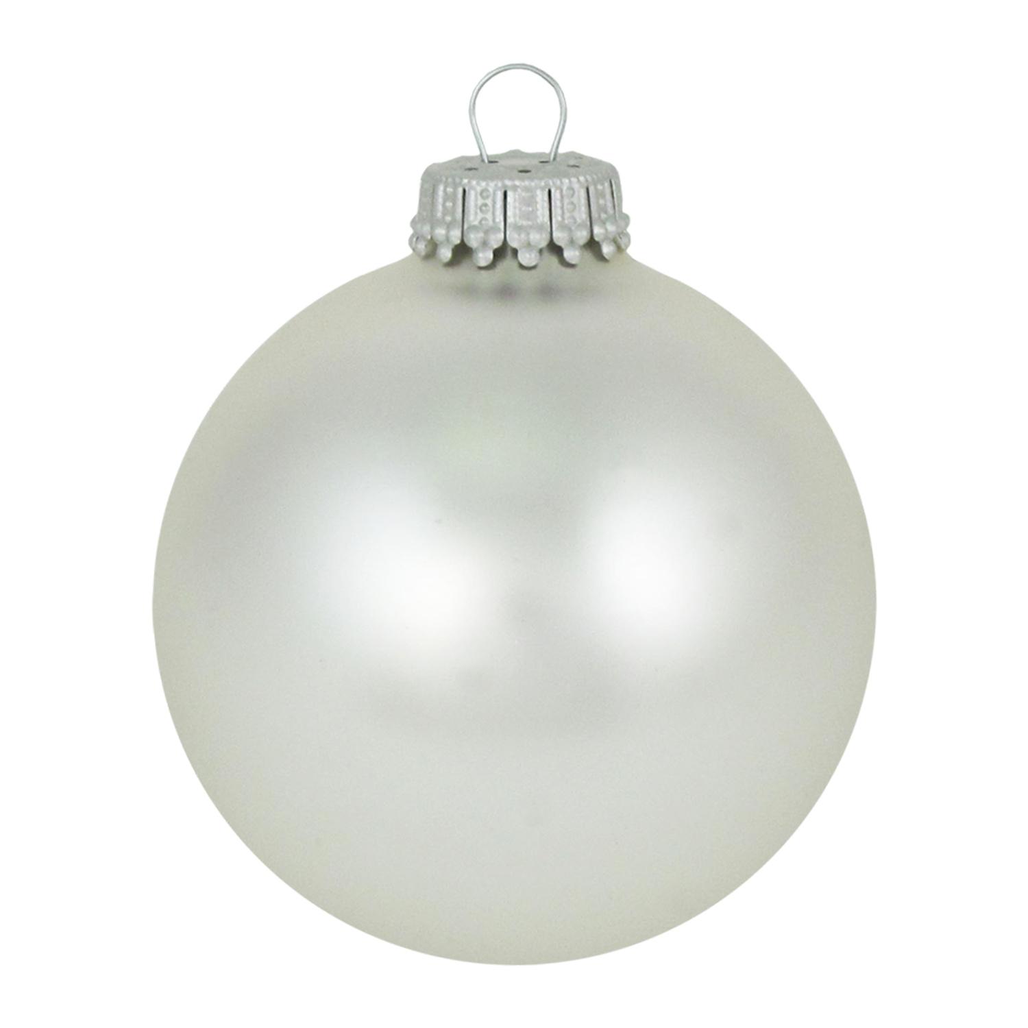 Weihnachtskugeln Uni-Design Matt Sterling Silberfarbig 7cm