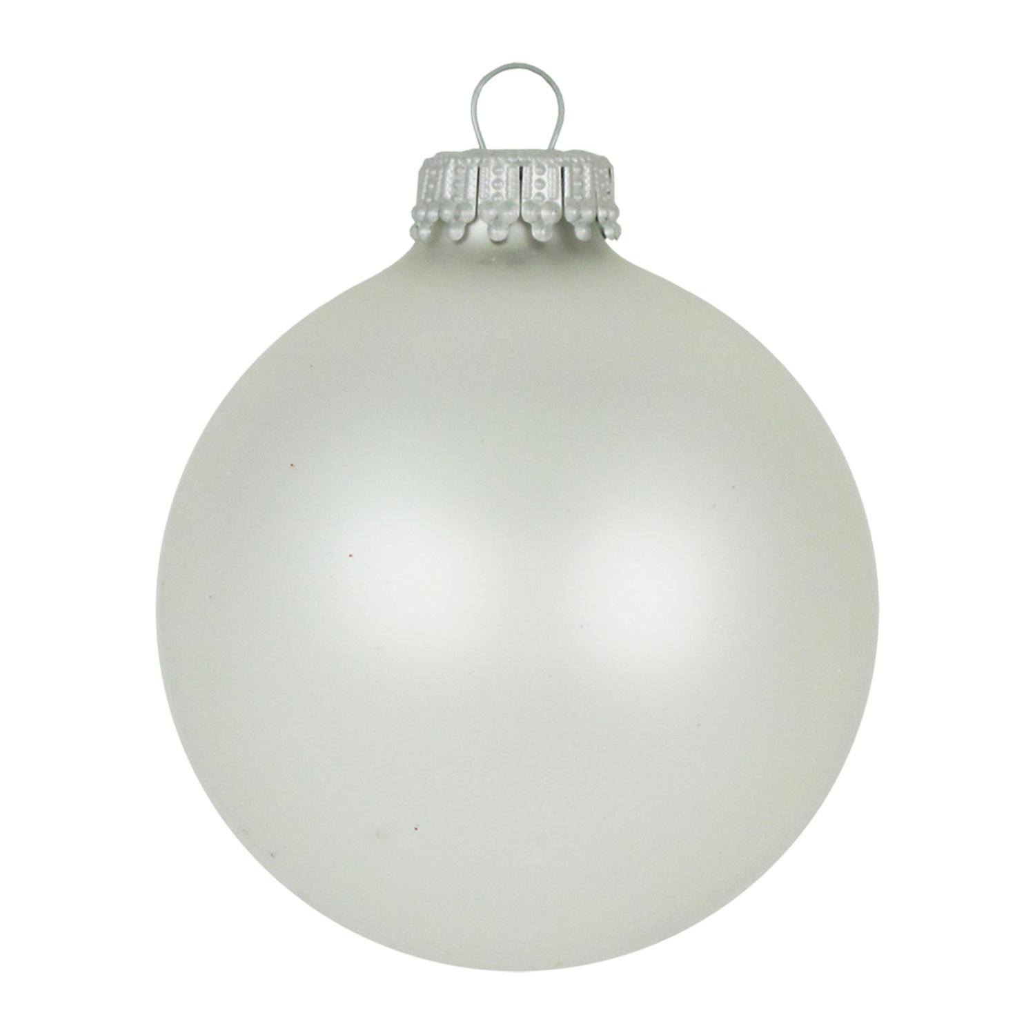Weihnachtskugeln Uni-Design Matt Silberfarbig 7cm
