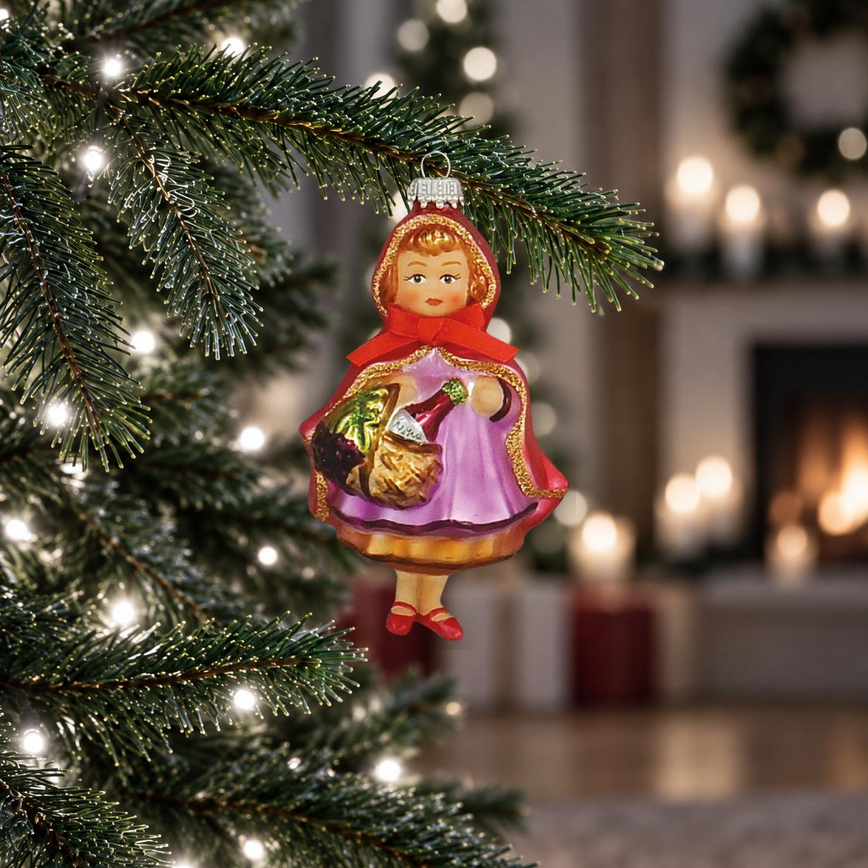 Baumschmuck Rotk�ppchen im Wald Mehrfarbig 12cm