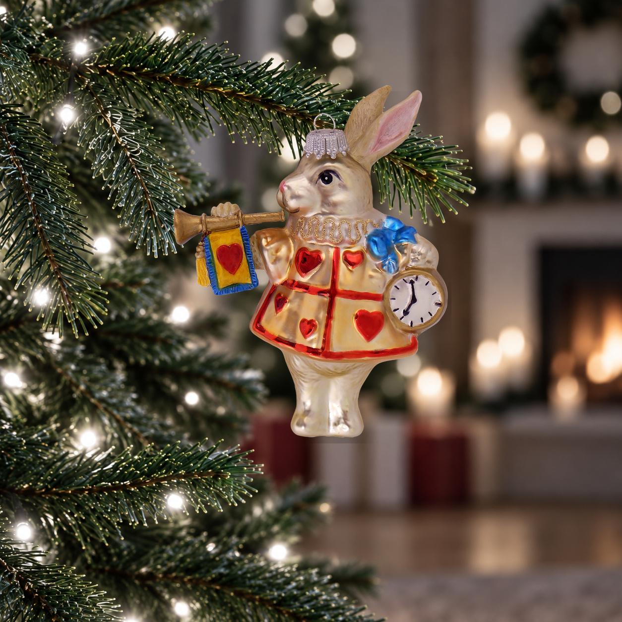 Baumschmuck Wunderland Kaninchen Mehrfarbig 12cm