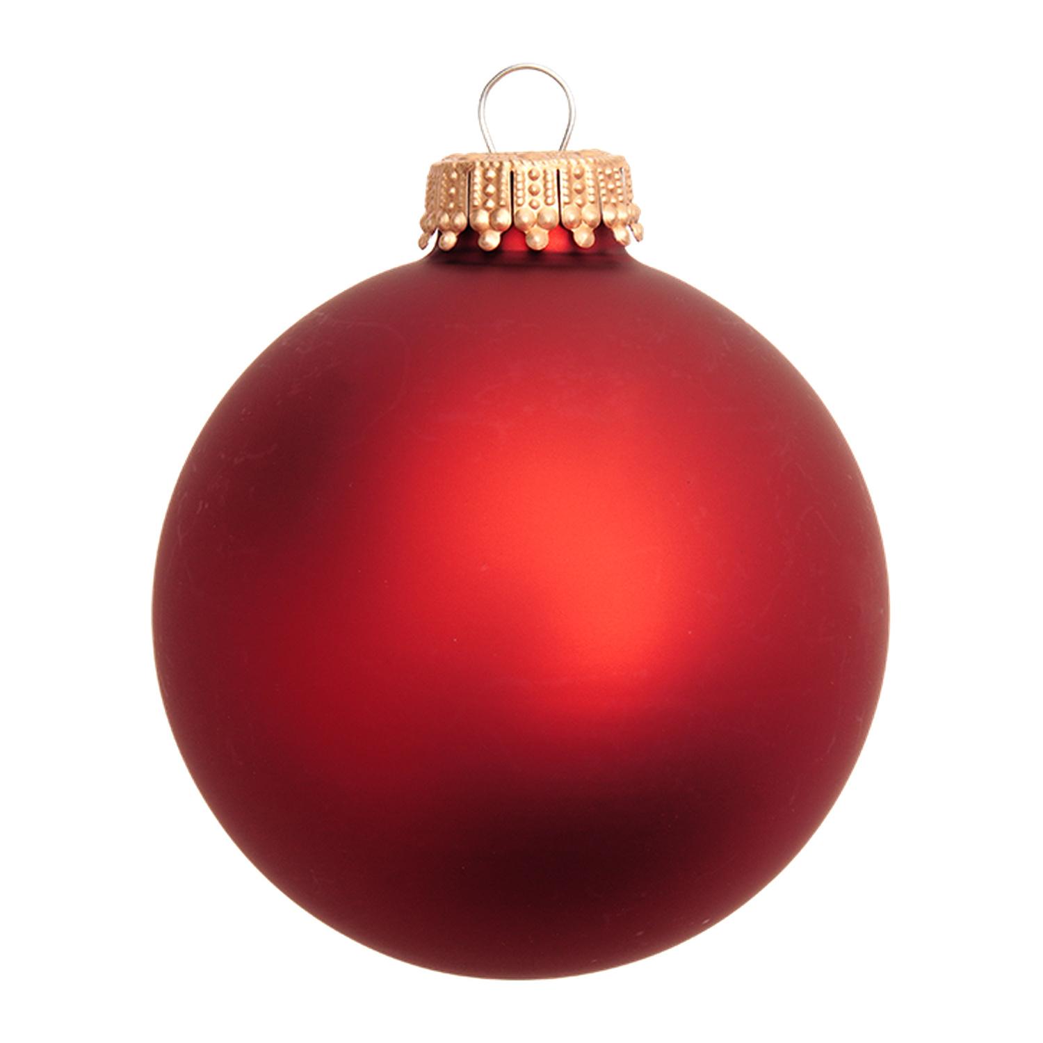 Weihnachtskugeln Uni-Design Matt Rot 7cm