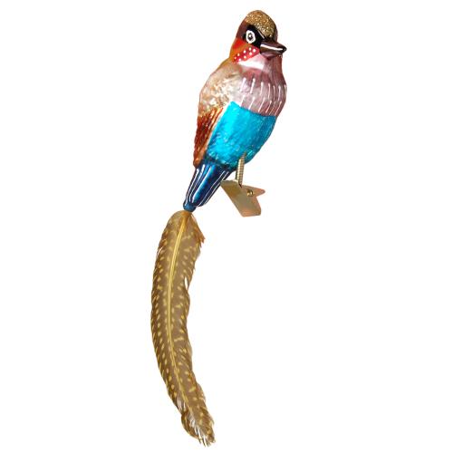 Baumschmuck Eisvogel Goldfarbig 11cm