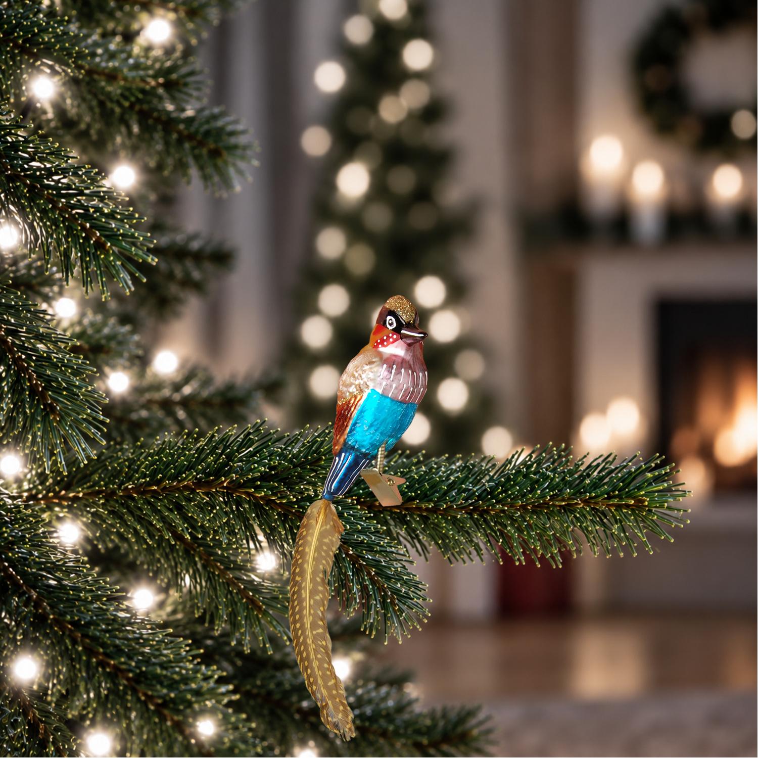 Baumschmuck Eisvogel Goldfarbig 11cm