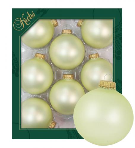 Weihnachtskugeln Uni-Design Matt Elfenbein Beige 7cm