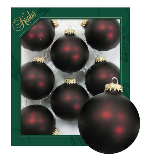 Weihnachtskugeln Uni-Design Emina Rot 7cm
