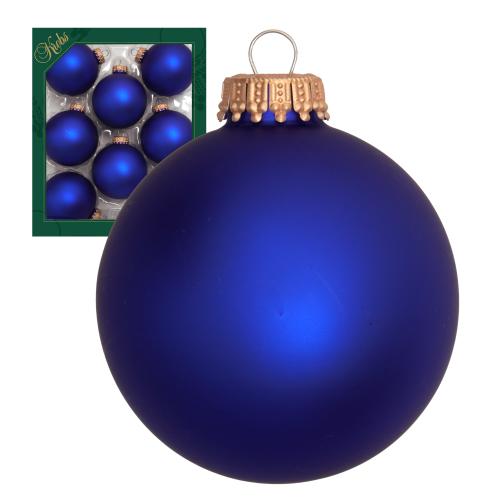 Weihnachtskugeln Uni-Design Celina Blau 7cm