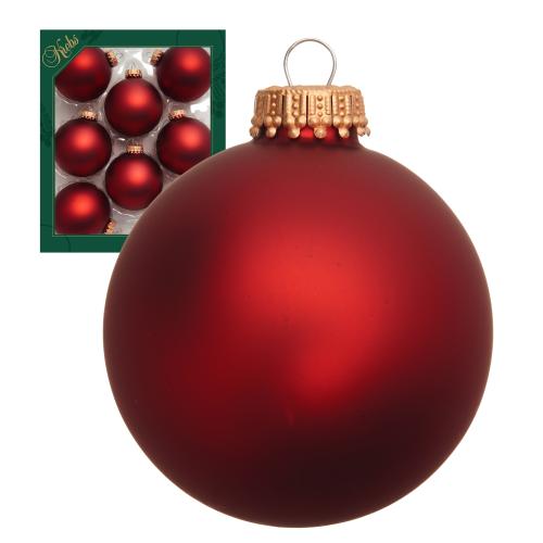 Weihnachtskugeln Uni-Design Beatrix rot 7cm