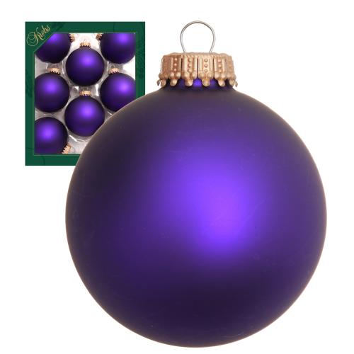 Weihnachtskugeln Uni-Design Anastasia violett 7cm