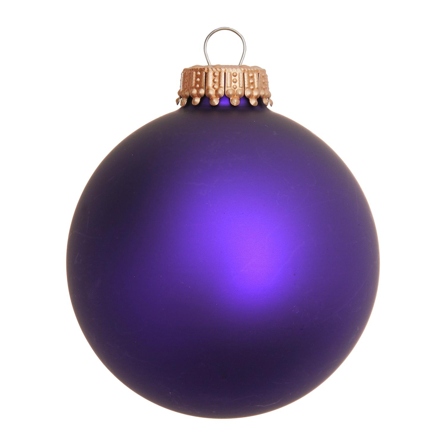 Weihnachtskugeln Uni-Design Matt Lavendel Violett 7cm