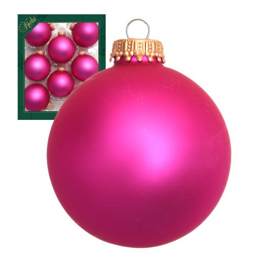 Weihnachtskugeln Uni-Design Estelle Rosa 7cm