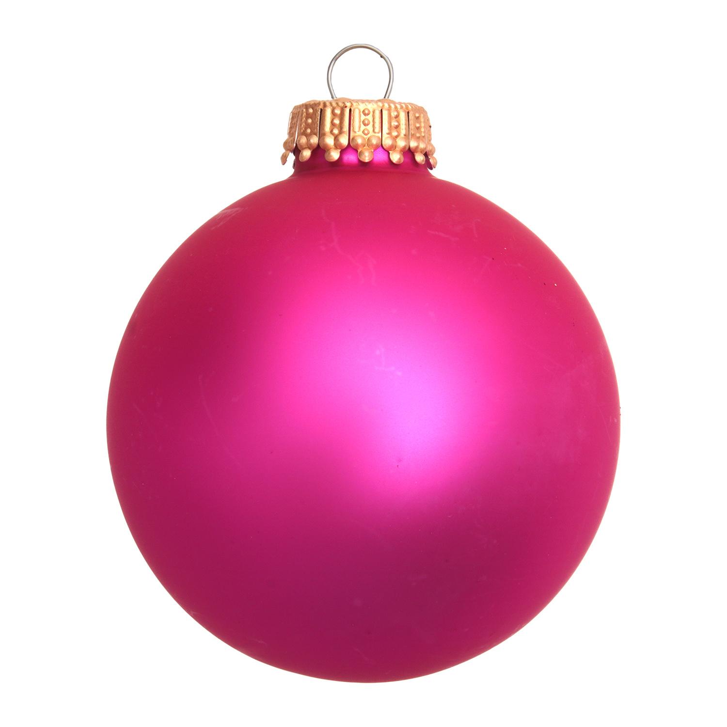 Weihnachtskugeln Uni-Design Matt Cadillac Rosa 7cm