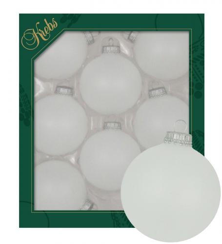 Weihnachtskugeln Uni-Design Matt Schnee Wei� 7cm