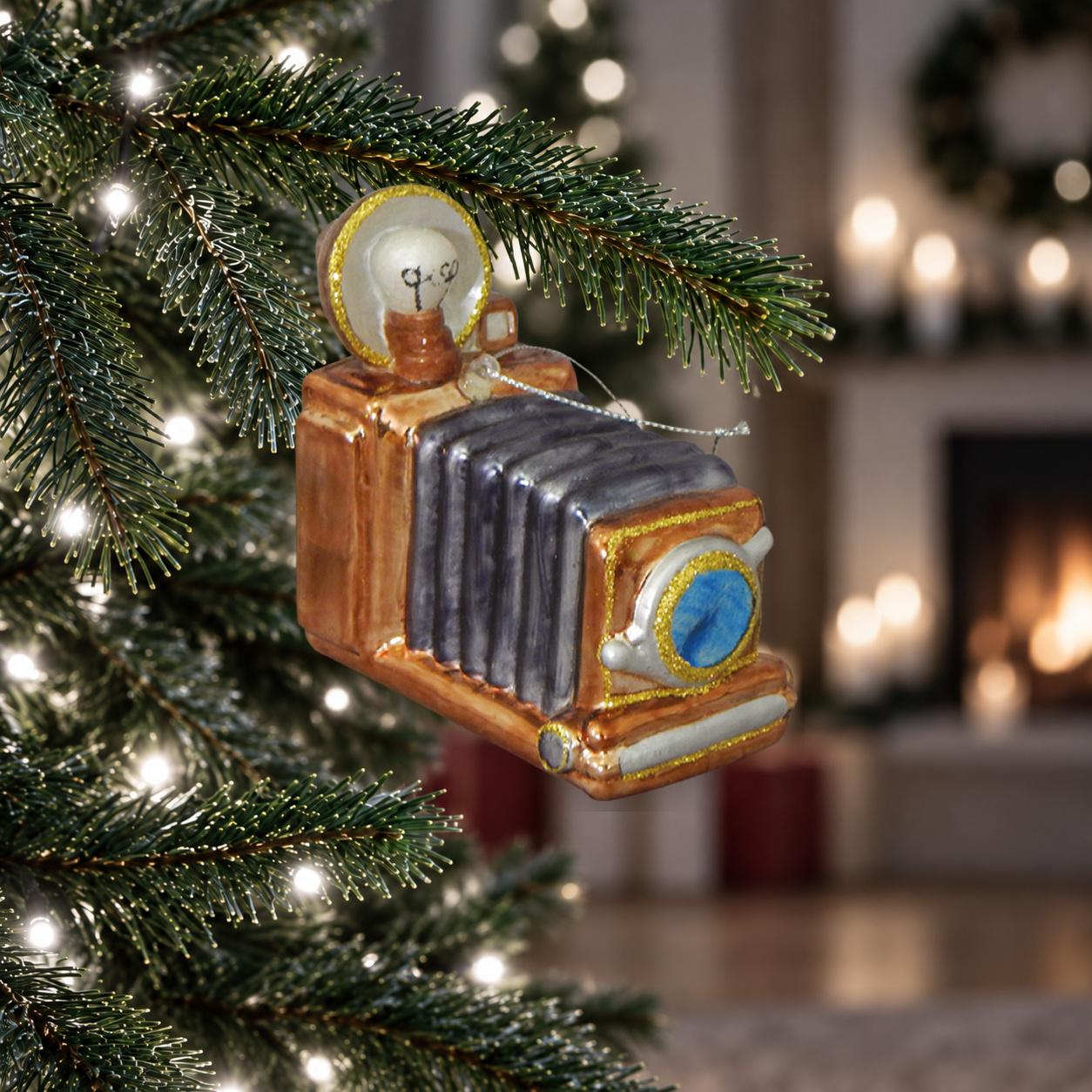Baumschmuck Nostalgie Kamera Braun 6cm