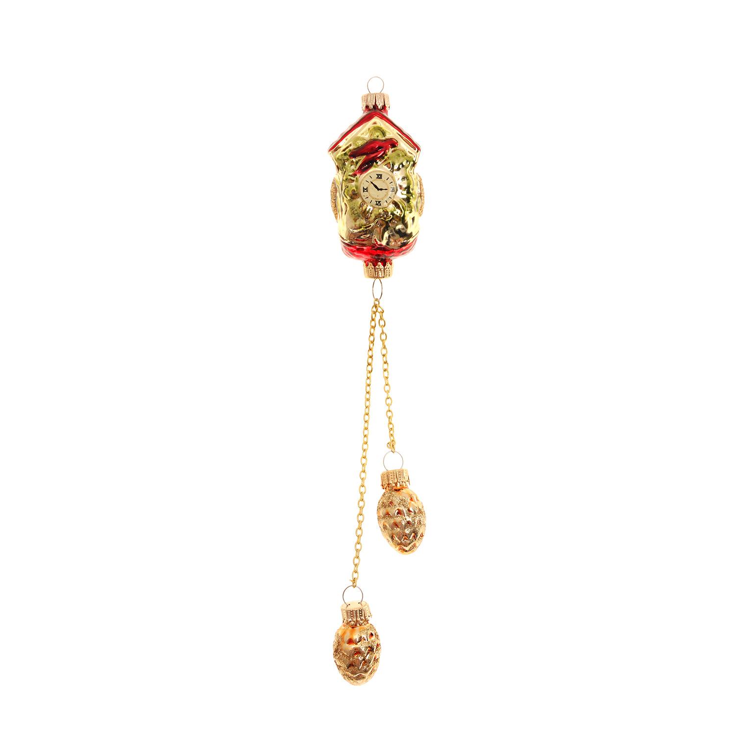 Baumschmuck Kuckucksuhr Goldfarbig 7cm