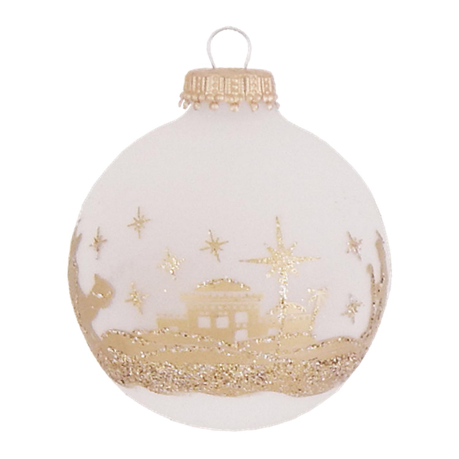 Weihnachtskugeln Stern von Bethlehem Goldfarbig 7cm