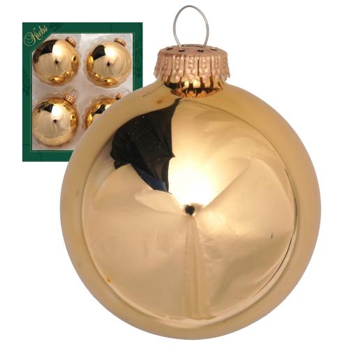 Weihnachtskugeln Uni-Design Vivienne Goldfarbig 8cm