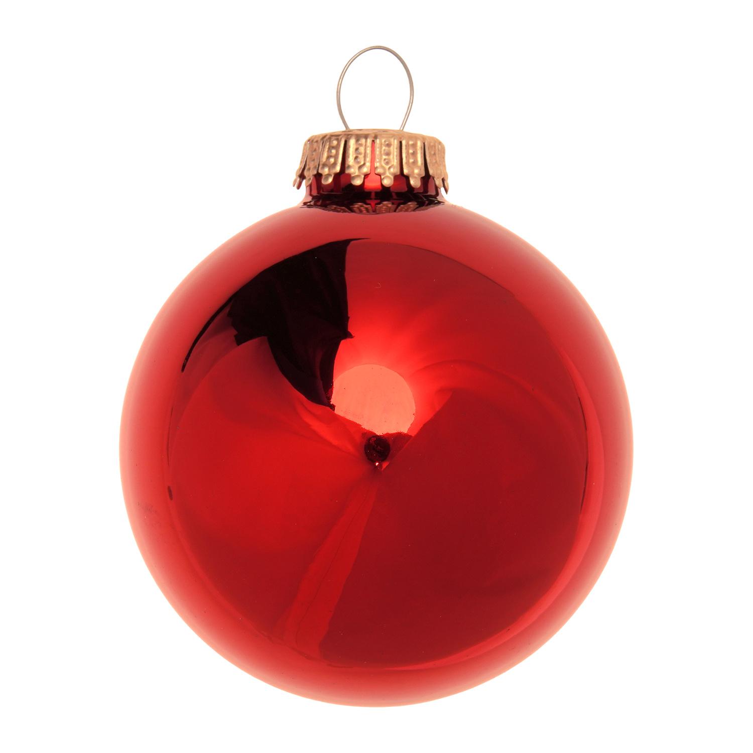 Weihnachtskugeln Uni-Design Glanz Weihnacht Rot 8cm