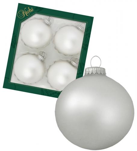 Weihnachtskugeln Uni-Design Honoria Silberfarbig 8cm