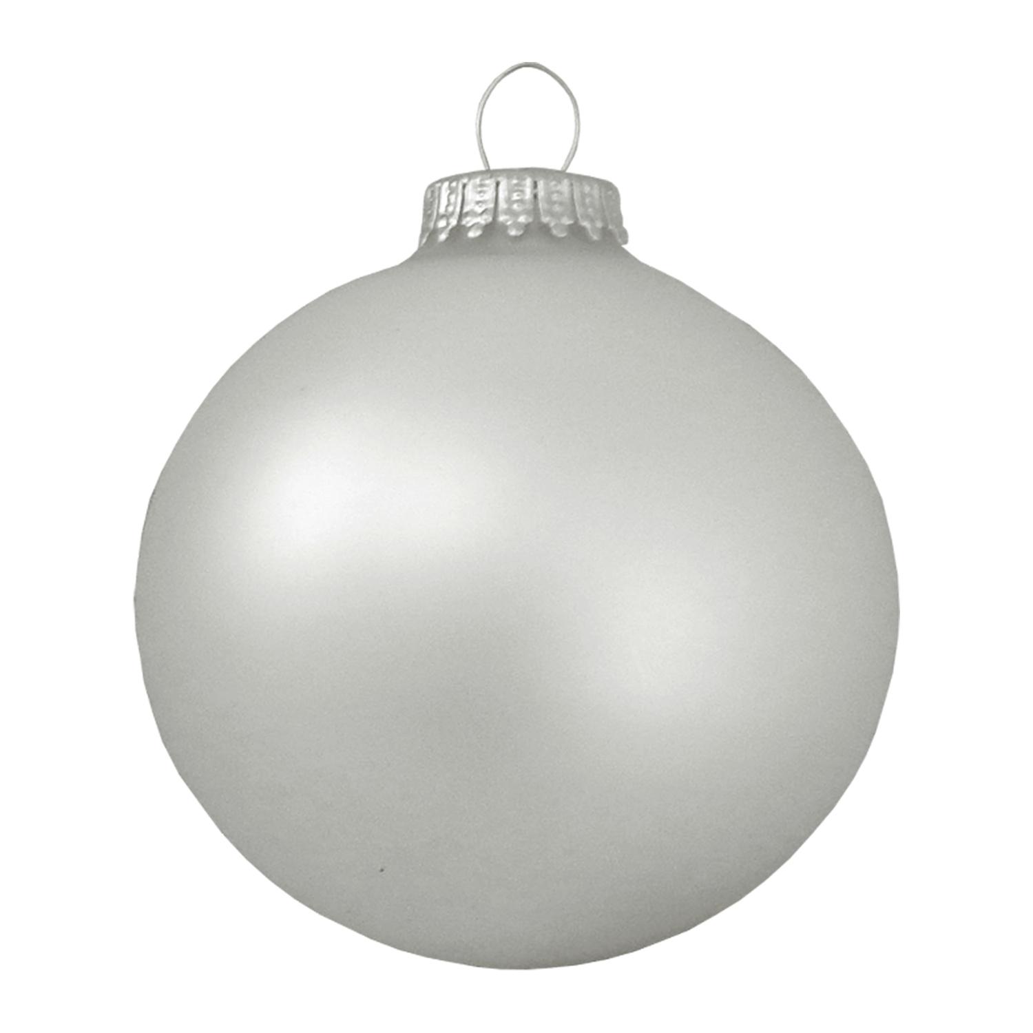 Weihnachtskugeln Uni-Design Matt Silberfarbig 8cm