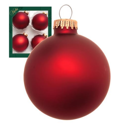 Weihnachtskugeln Uni-Design Damaris rot 8cm