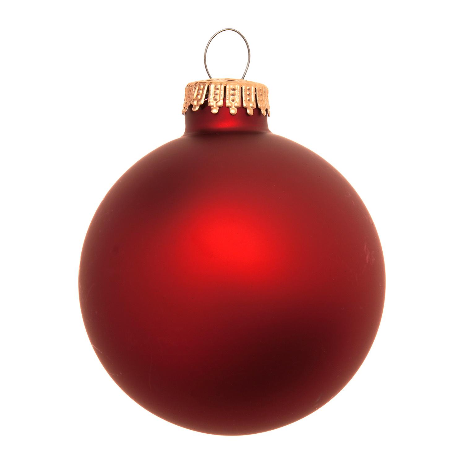 Weihnachtskugeln Uni-Design Matt Rot 8cm
