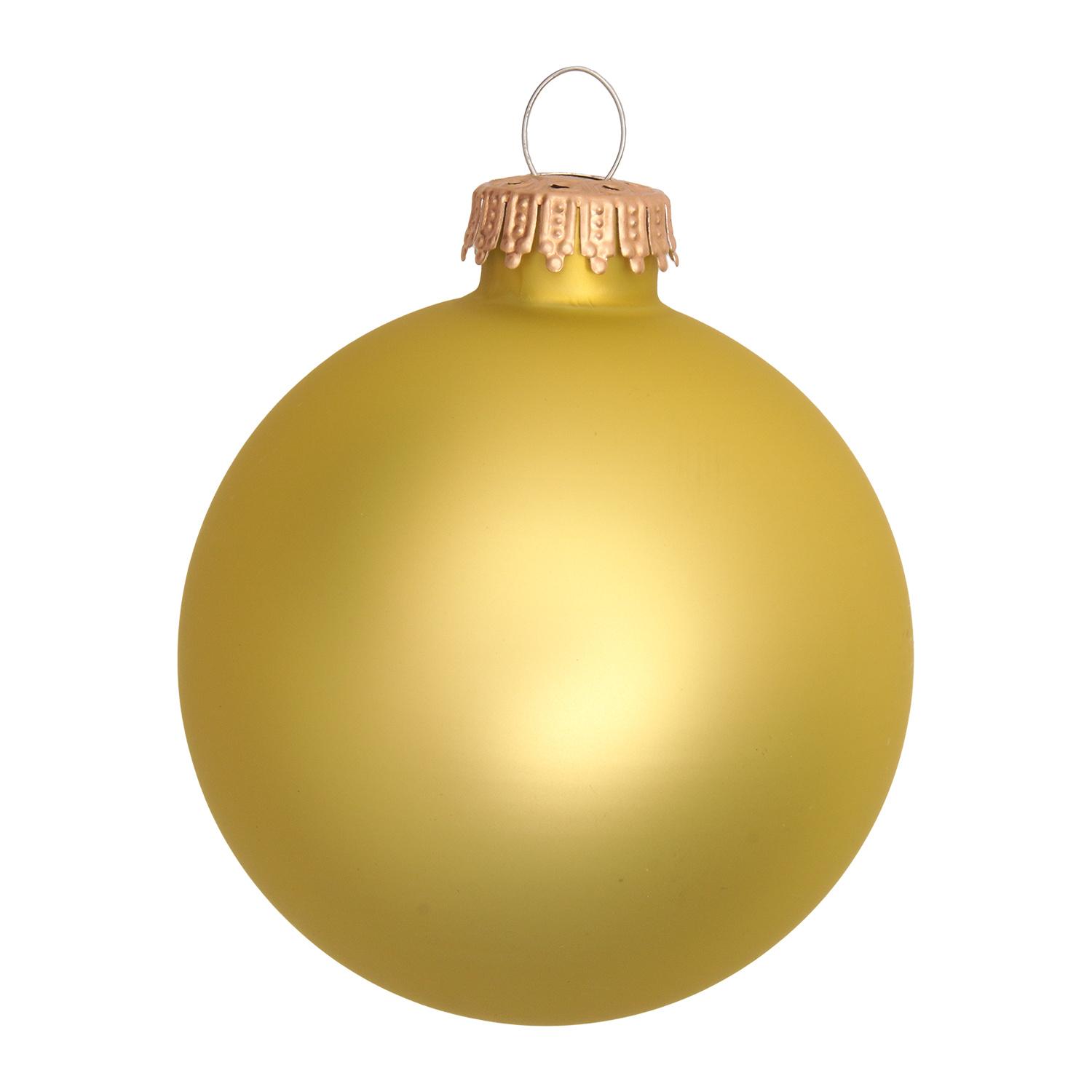 Weihnachtskugeln Uni-Design Satin Gold Goldfarbig 8cm