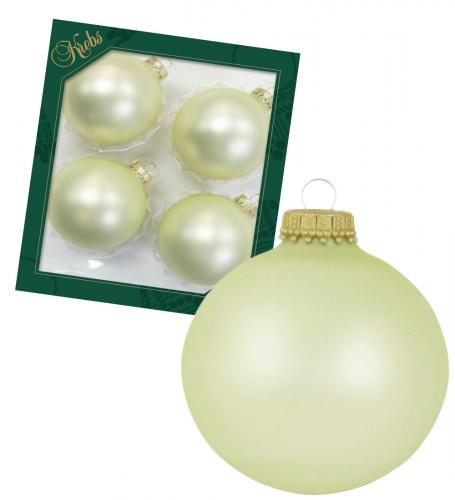 Weihnachtskugeln Uni-Design Elara Beige 8cm