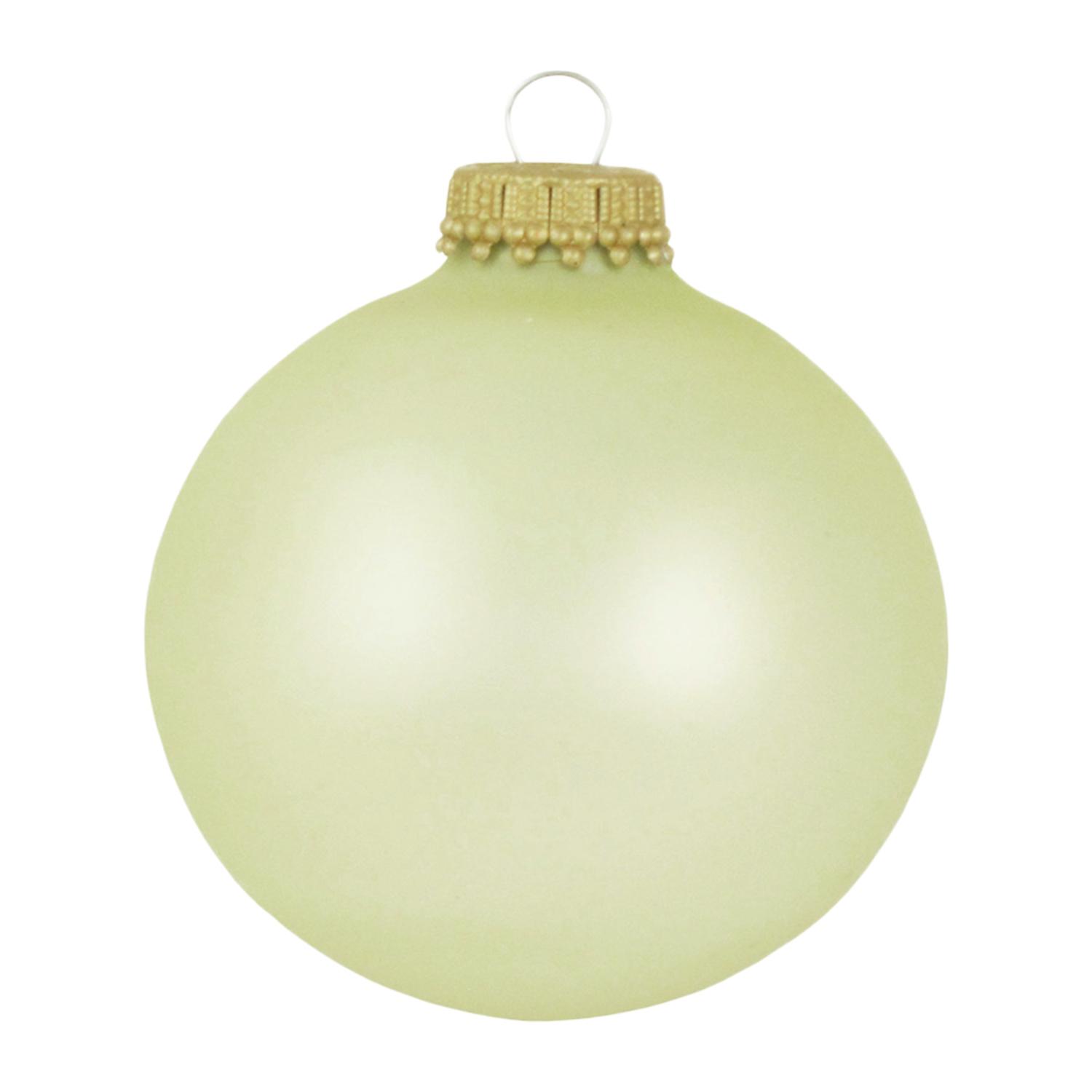 Weihnachtskugeln Uni-Design Elara Beige 8cm