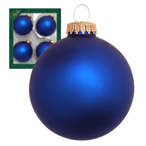 Weihnachtskugeln Uni-Design Celina blau 8cm