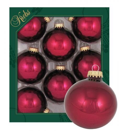 Weihnachtskugeln Uni-Design Danica Rot 7cm