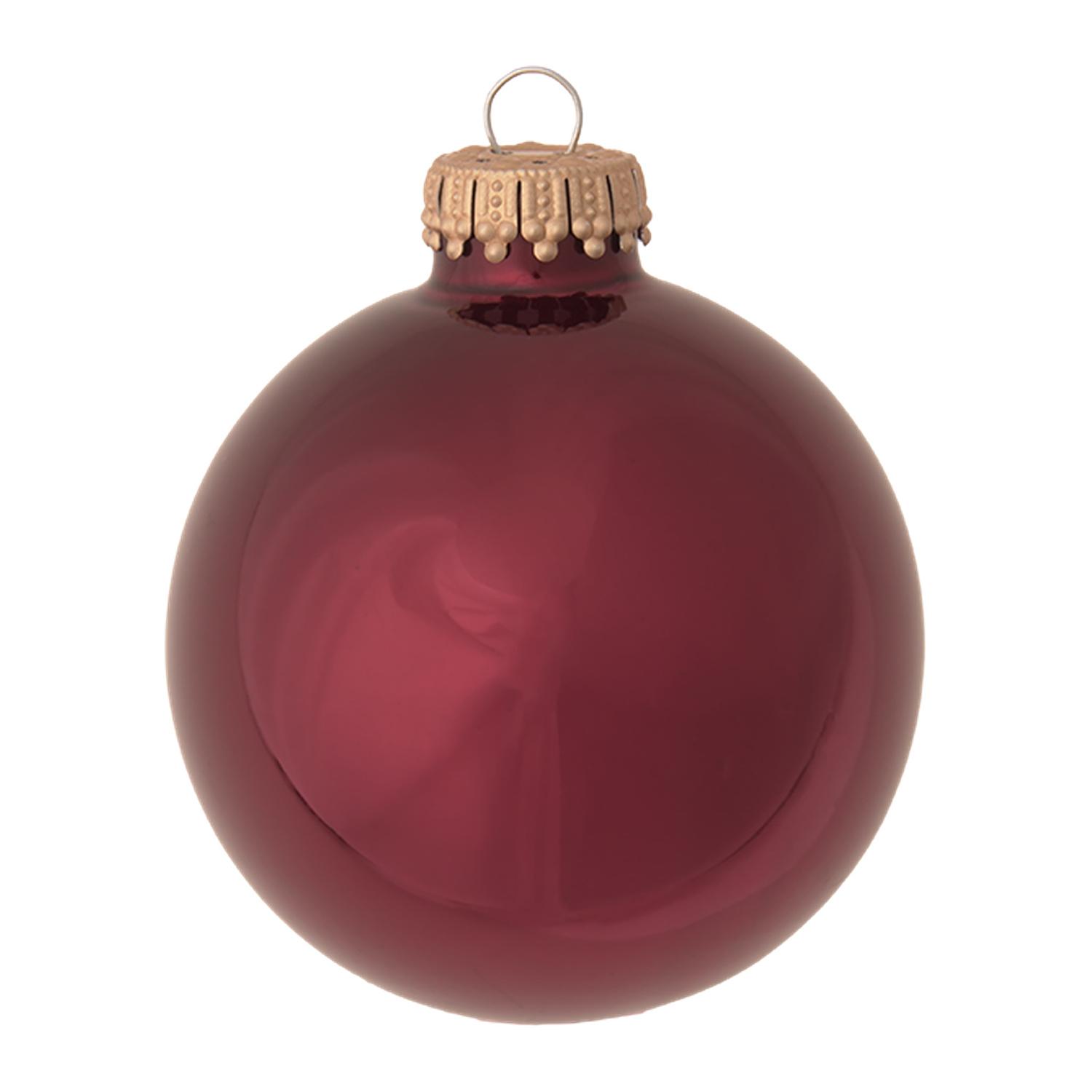 Weihnachtskugeln Uni-Design Glanz Kardinal Rot 7cm