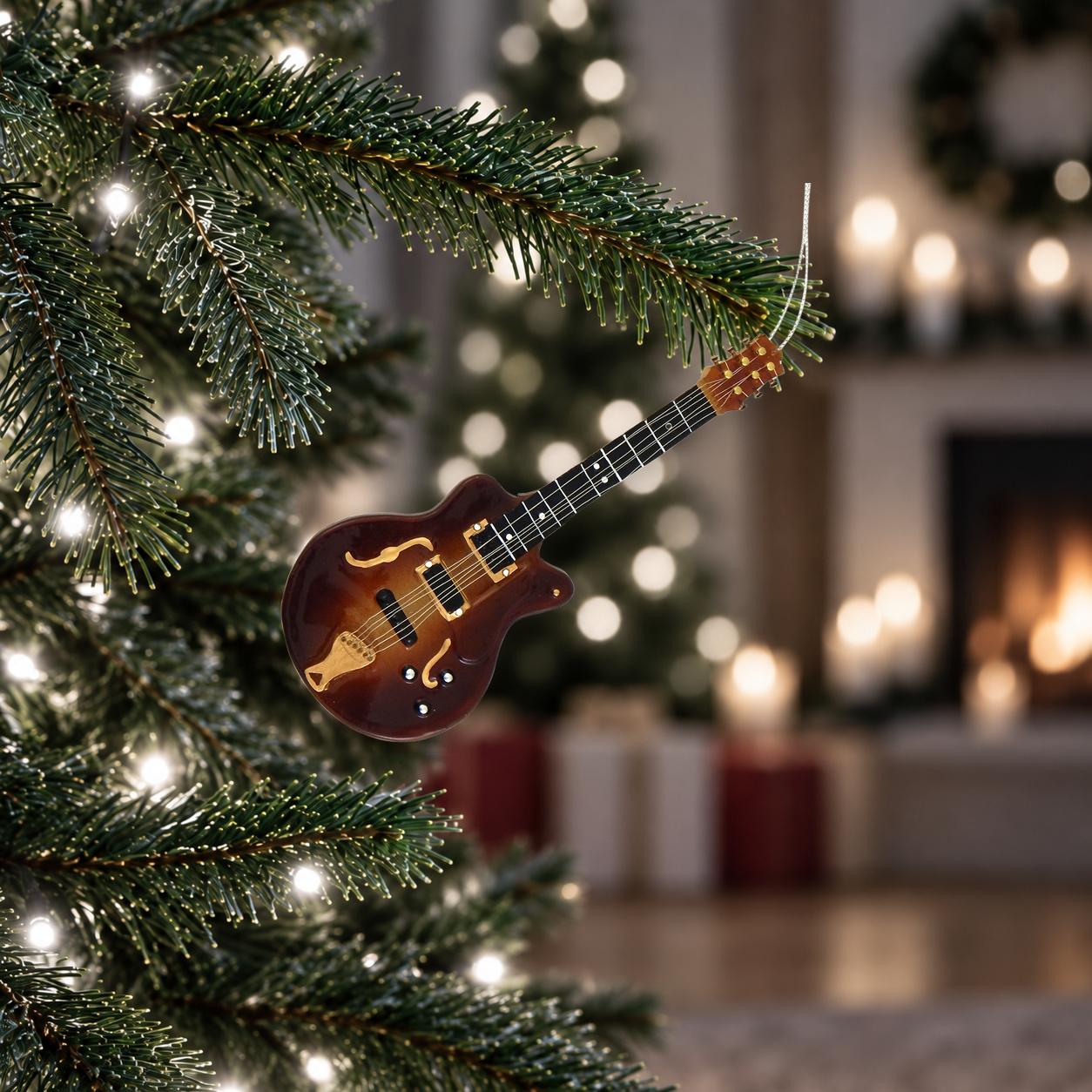 Baumschmuck Western-Gitarre Braun 17cm