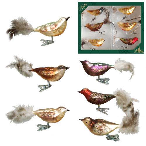 Baumschmuck Waldvgel Mehrfarbig 9cm