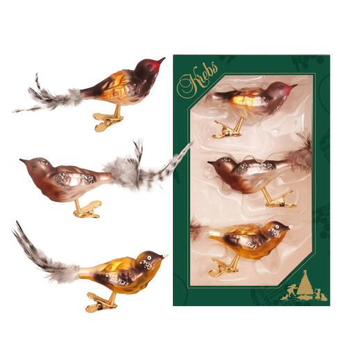 Baumschmuck Vgel natur mehrfarbig 9cm
