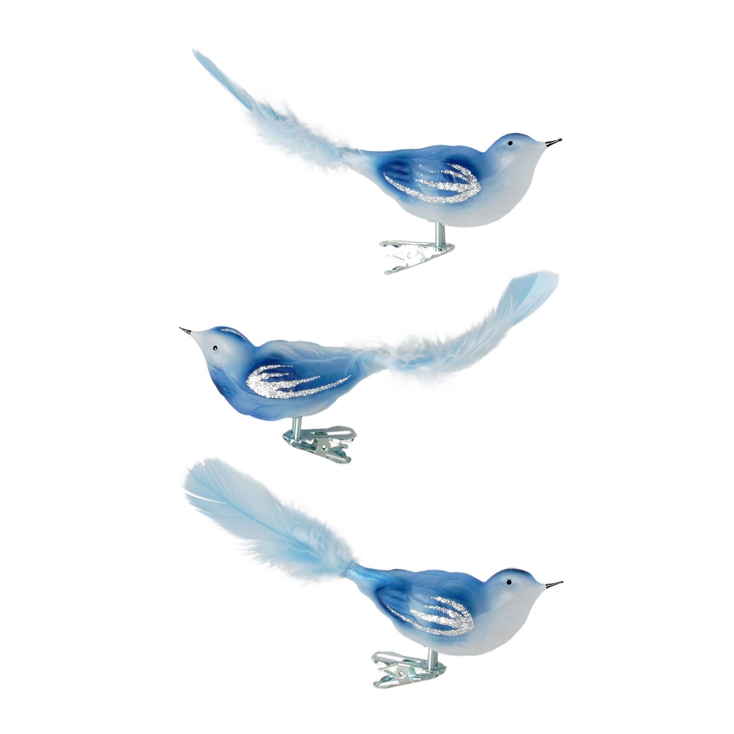 Baumschmuck Waldv�gel Blau 9cm