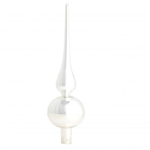 Baumspitze Uni-Design Glanz Silberfarbig 23cm