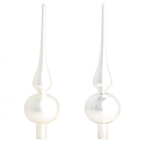 Baumspitzen Uni-Design Set Silberfarbig 23cm