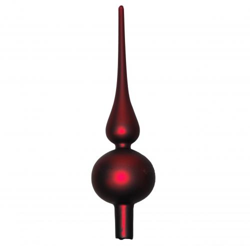 Burgund matt 23cm Glasbaumspitze uni (1)
