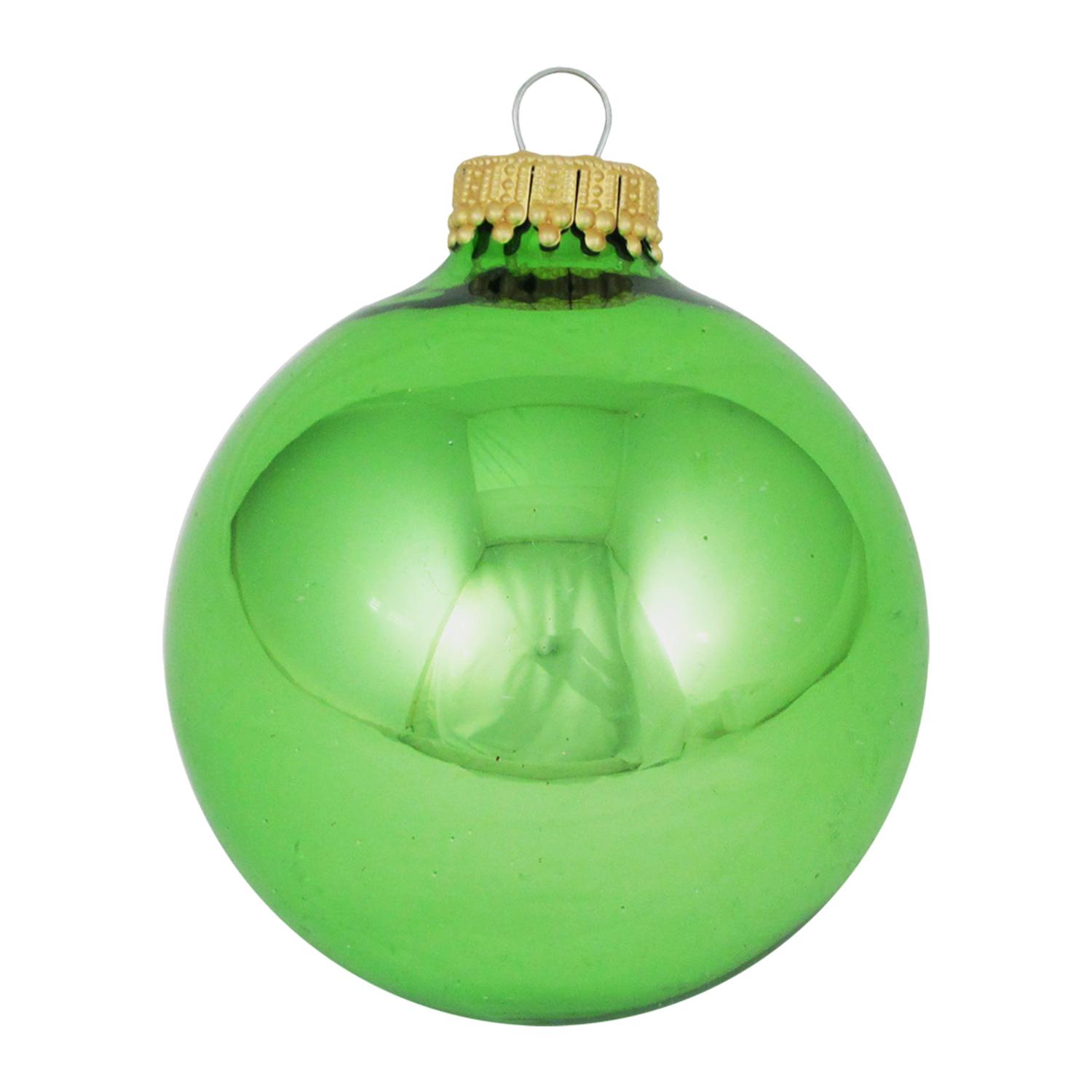Weihnachtskugeln Uni-Design Glanz Gr�n 7cm