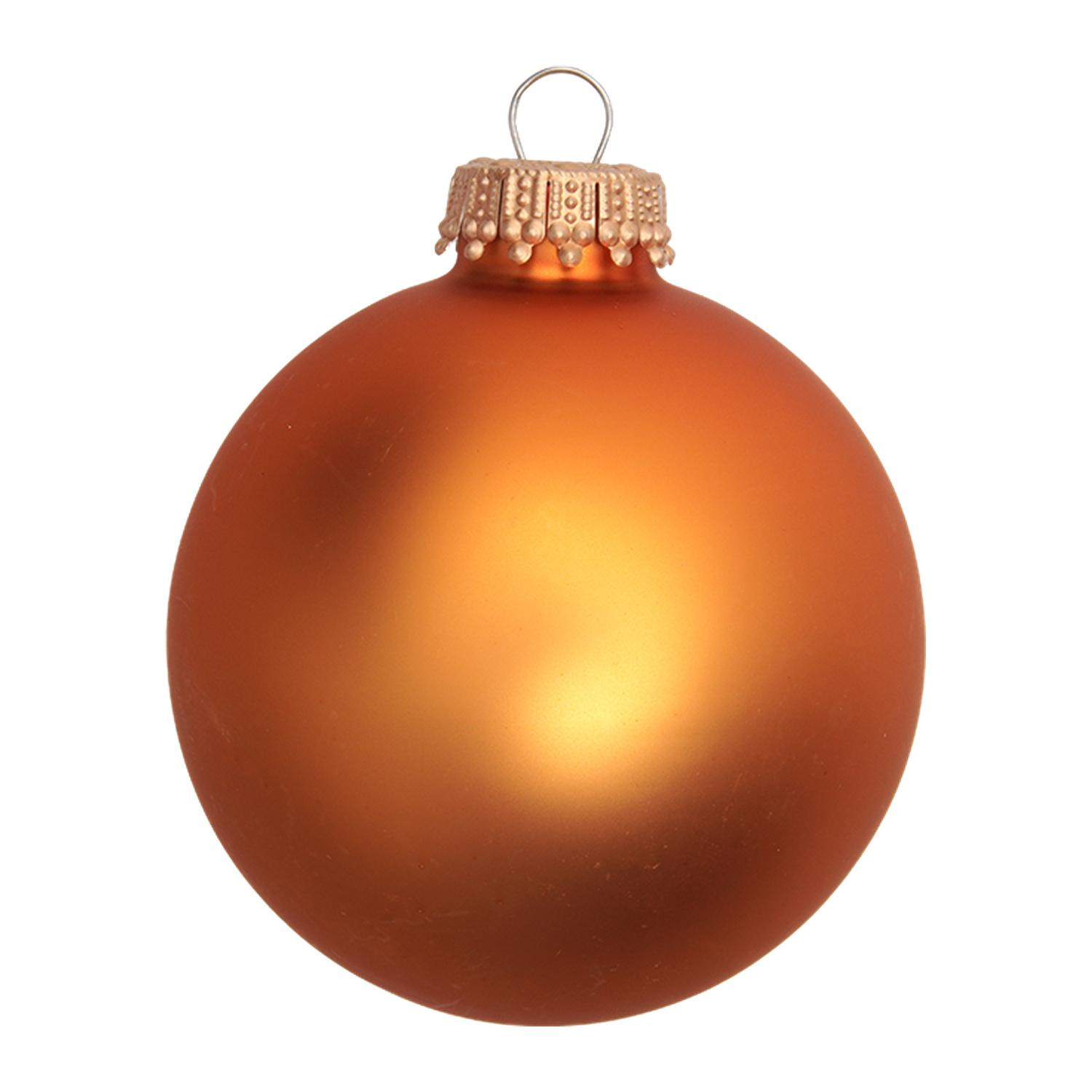 Weihnachtskugeln Uni-Design Matt Alt Goldfarbig 7cm